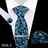 Men's Premium Polyester Tie, Pocket Square & Cufflink Set for Formal Events