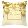 New Christmas Golden Snowflake Peach Leather Velvet Pillowcase Home Sofa Pillow Cushion Cover