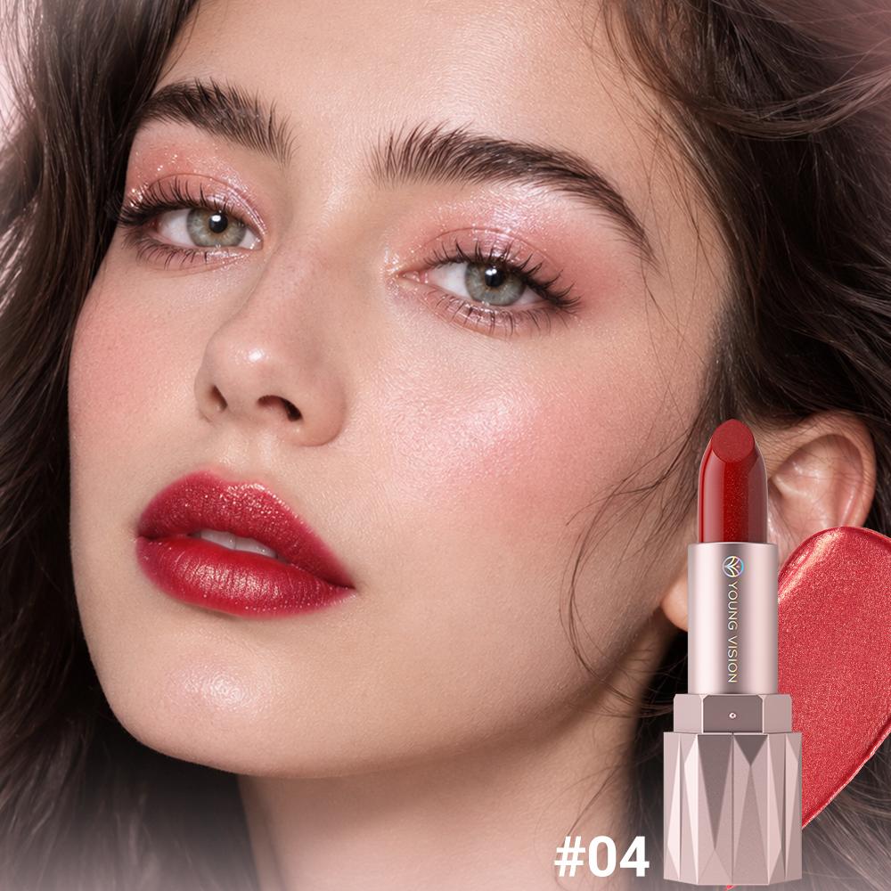 Hydraterende Parelmoer Glans Lippenstift Ultra Fijne Glitters Metallic Roze Lippenstift Lichtgevende Langhoudende Waterdichte Lip Make-up