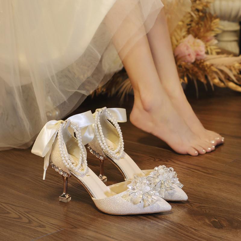 Fashion White Bridal Shoe Wedding Shoes for Women Luxury Designer Mary Jane Elegant Woman Heeled Shoes Designer Heels Y2k Style Shoes