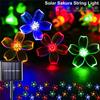 200/100/50/30/20LED Outdoor Courtyard Solar Fairy Lights Cherry Blossoms Solar String Lights Christmas Decorative Lighting Lamp