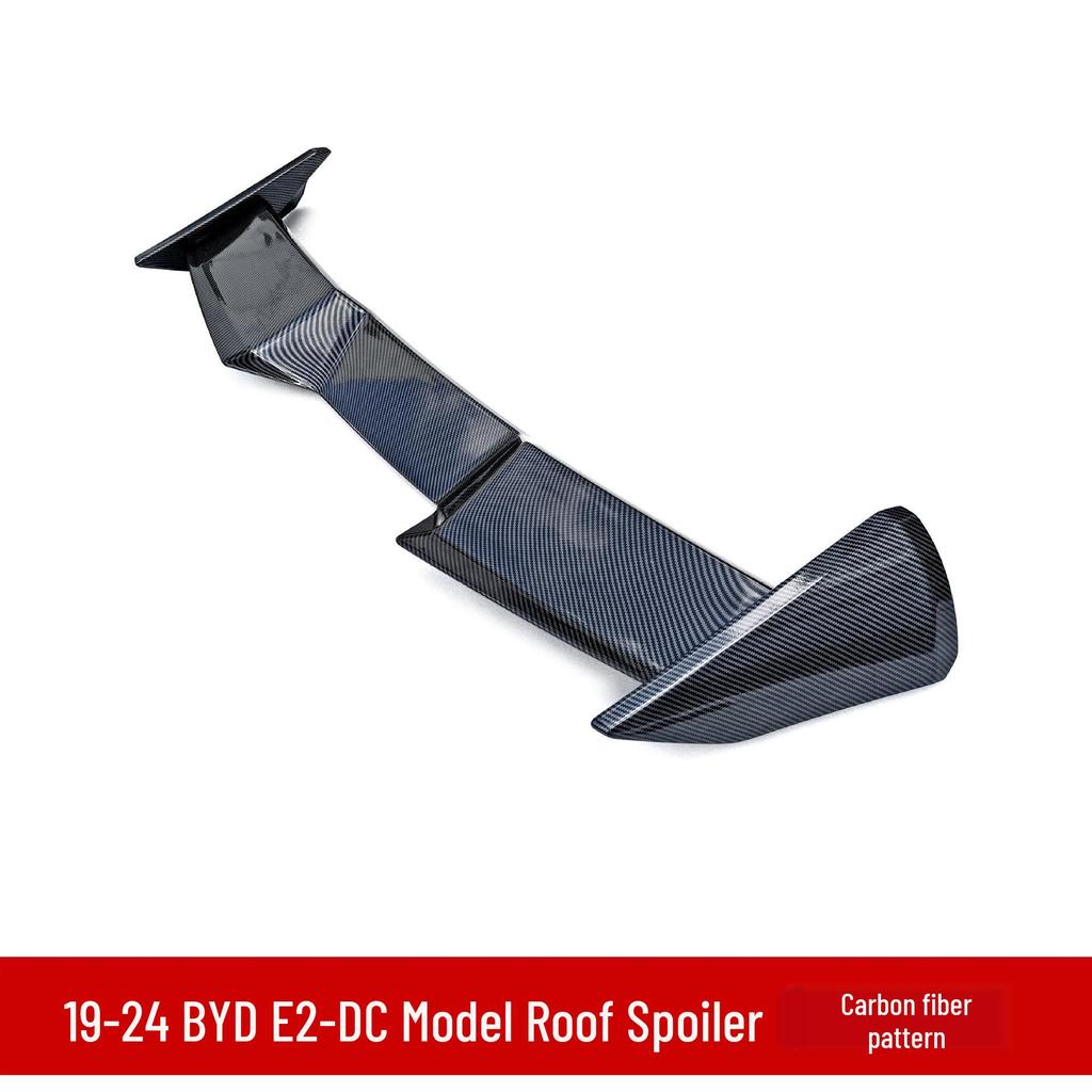 Compatible with BYD E2: Front Bumper Kit, Side Skirts, Rear Spoiler, Top Spoiler, Middle Spoiler, Rear Diffuser, Air Deflector, Rear Bumper. 