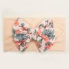 New twill print bow children's headband, summer thin solid color baby hair accessories, girls headscarf
