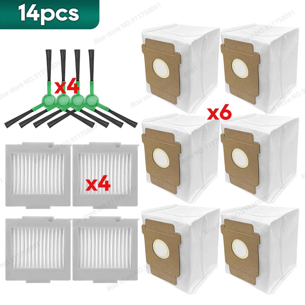 Compatible for iRobot Roomba Max 705 Vac / Roomba Plus 504 Vac Spare Parts Main Brush Filter Dust Bag Accessories