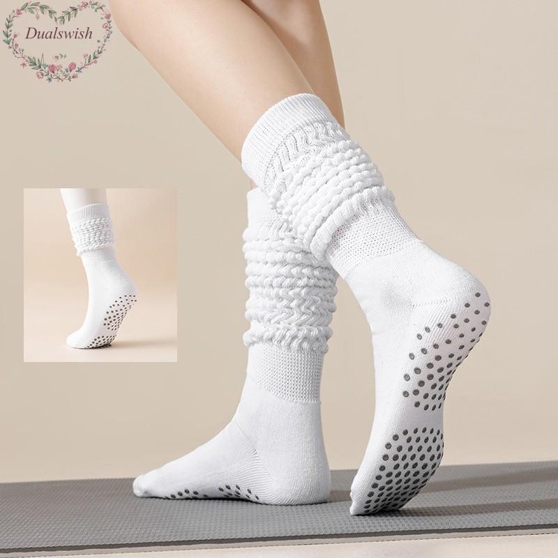 Damen Gestrickte Stulpen Schützer Lange Socken Damen Fitness Tanz Pilates Yoga Socken