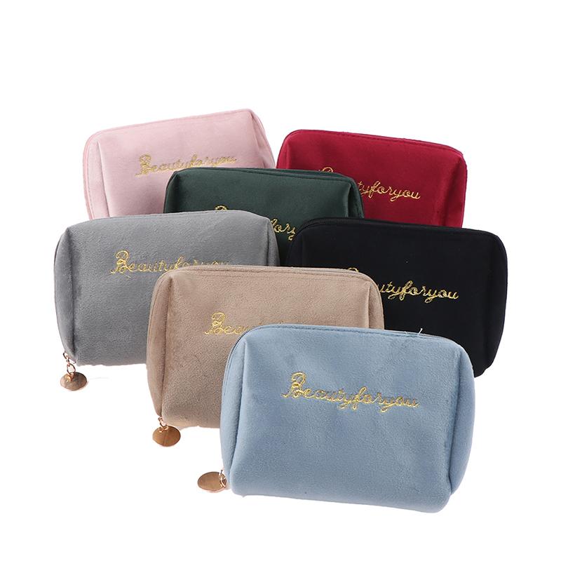 Velvet Organizer Lipstick Travel Cosmetic Bag Box Pouch Beauty Case Makeup Bag