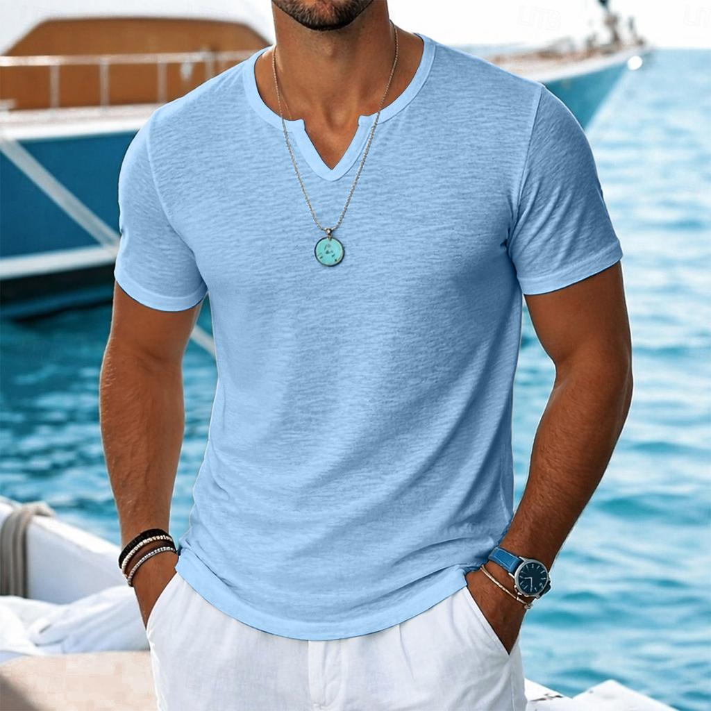 Men's Short-sleeved Color Casual Daily Outdoor Top T-shirt