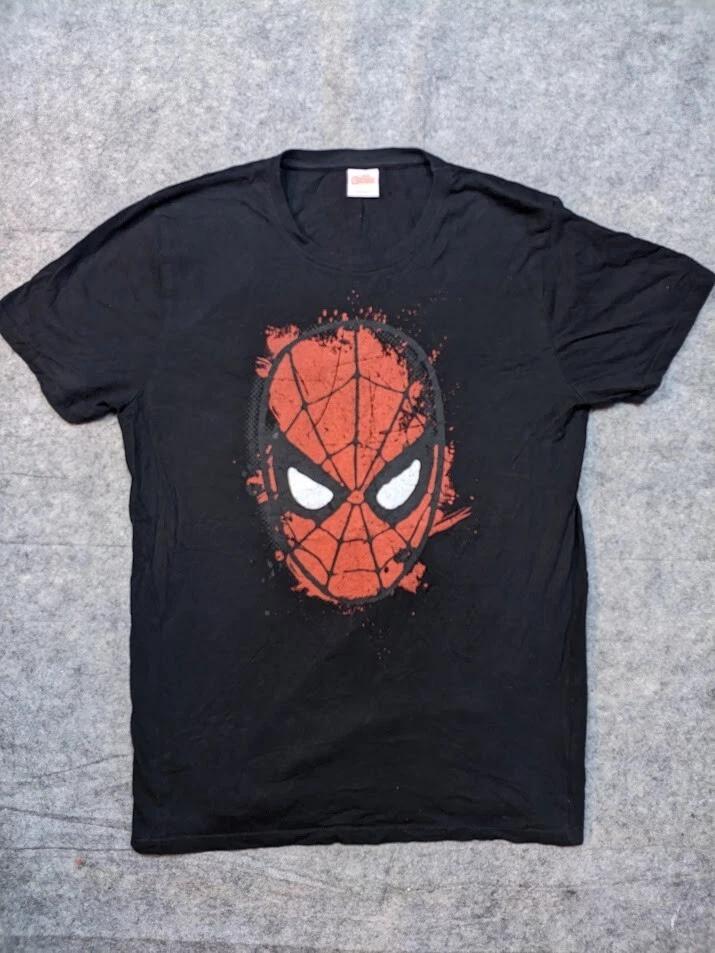 Mens Spider man Splatter Black Short Sleeve Licensed t-shirt Size Large M