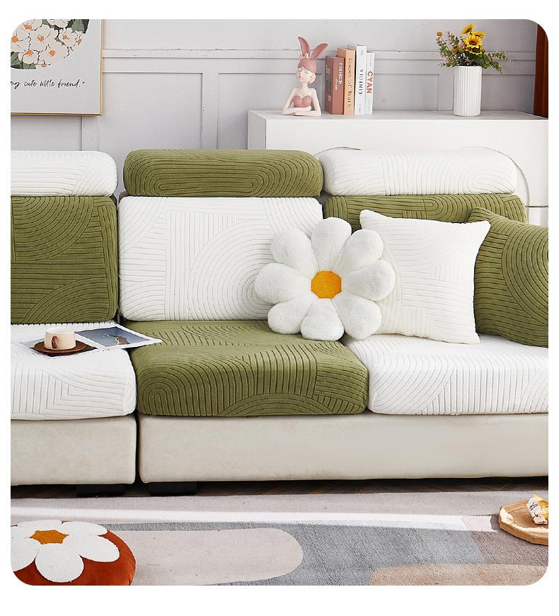 Jacquard Sofa Seat Cushion Cover Stretch Removable Adjustable Sofa Cover Sofa Slipcovers Furniture Protector For Pets Kids