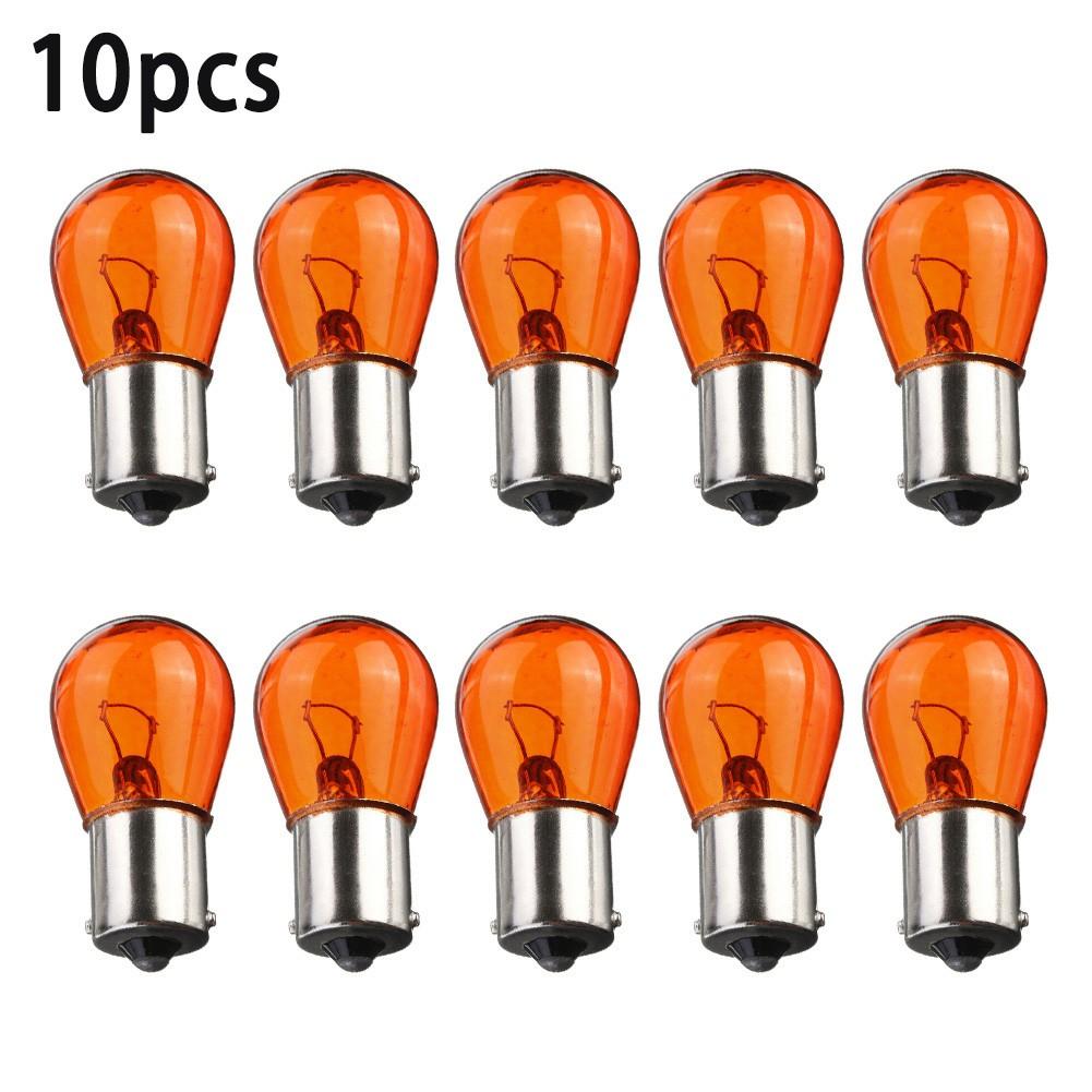 Indicator LED Bulbs PY21W BA15S 10pcs 12V 21W Amber