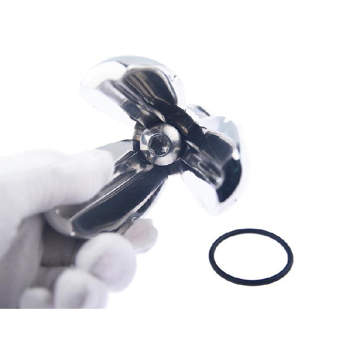 Upgradovaný těžký anální dilatační kolík Otevřít a zavřít zámek vaginálního expandéru Nastavitelný kovový anální kolík SM Retro Tools Sex