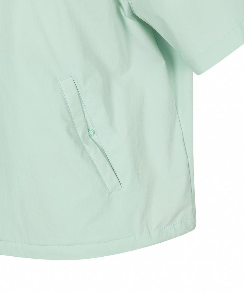DISCOVERY EXPEDITION Women'S Freshvent Lightweight Woven Training Short Sleeve Hooded Anorak (L/Mint)