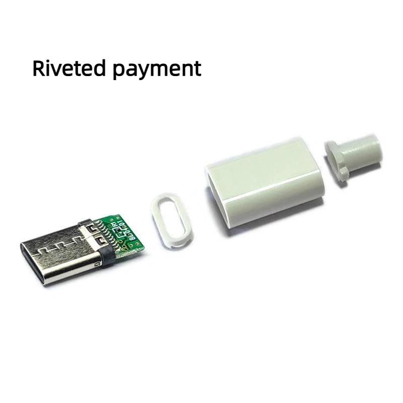 1 Set Electric Terminals Welding Diy Accessories Type C Usb 3.1 3A Fast Charging Usb Connectors Type C Connector Male Plug