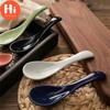 Cucchiaio da Zuppa Riso Ceramica Giapponese Porcellana Cucchiaino Caffè Dessert Stoviglie Portatili
