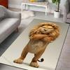 Cartoon Angry Lion Print Carpet for Living Room Bedroom Sofa Creative Doormat Home Decor Area Rugged Non-slip Mat Large Size