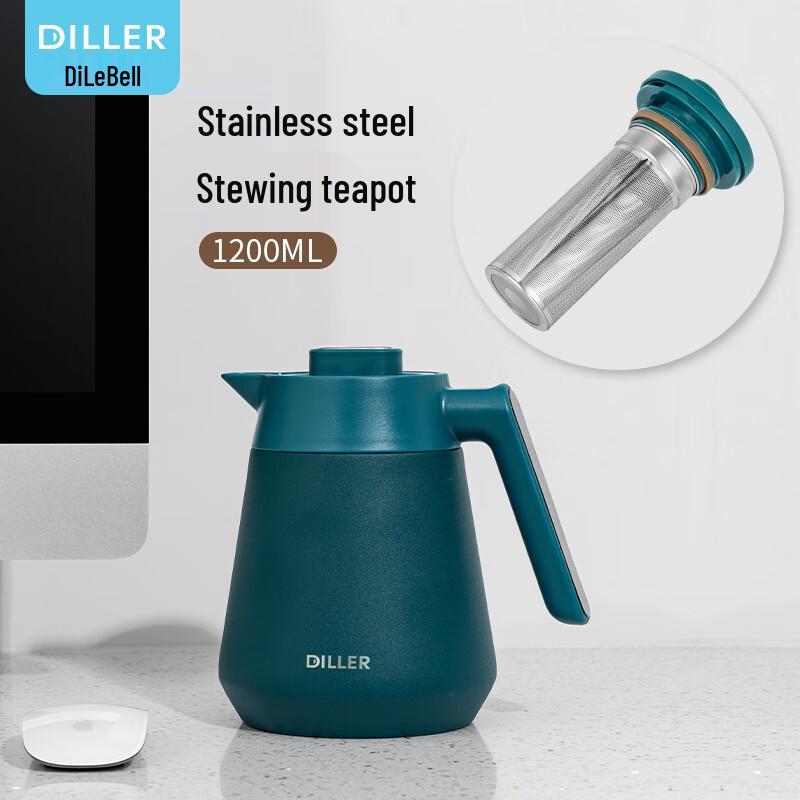 Diller 304 Stainless Steel Insulated Stewing Tea Pot
