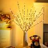 1pc Artificial LED Branch Light Battery Operated Lighted Branches Vase Filler Romantic Party Christmas Decoration Warm White