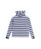 Circular Type Striped Hoodie (Sky Blue)