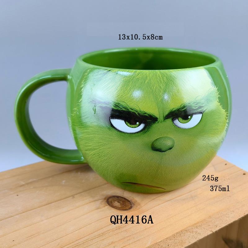 

Рождественские подарки Гринча: Керамическая кружка Монстр с зелеными волосами , Кофейная чашка Монстр с зелеными волосами , Кружка для воды Гринч 301-400ml