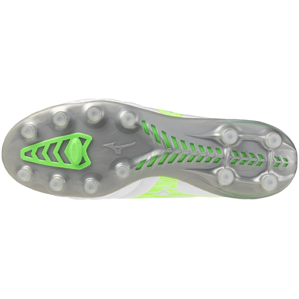 Mizuno Monarcida NEO 3 PRO Soccer Club White x Neon Size 2E Cleats, Football, Wide, Lightweight, Green, 26.0 cm,