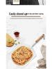 European & American 12"-14" Square Oak-Handled Aluminum Pizza Peel - Long Handle & Detachable Shovel for Oven Transfer.