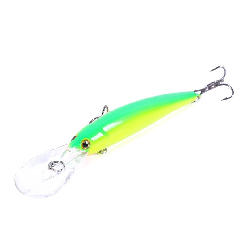 Fish Hook Bait 10g Deep Diving Large Minnow Wobbler Lure Artificial Hard Bait Crankbait Bass Pike Walleye Perch Fishing Gear