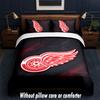 Detroit Red Wings Design Bett Bettwäsche Set 1 Bettbezug + 2 Kissenbezüge Weich Atmungsaktiv Haushalt Bettwäsche
