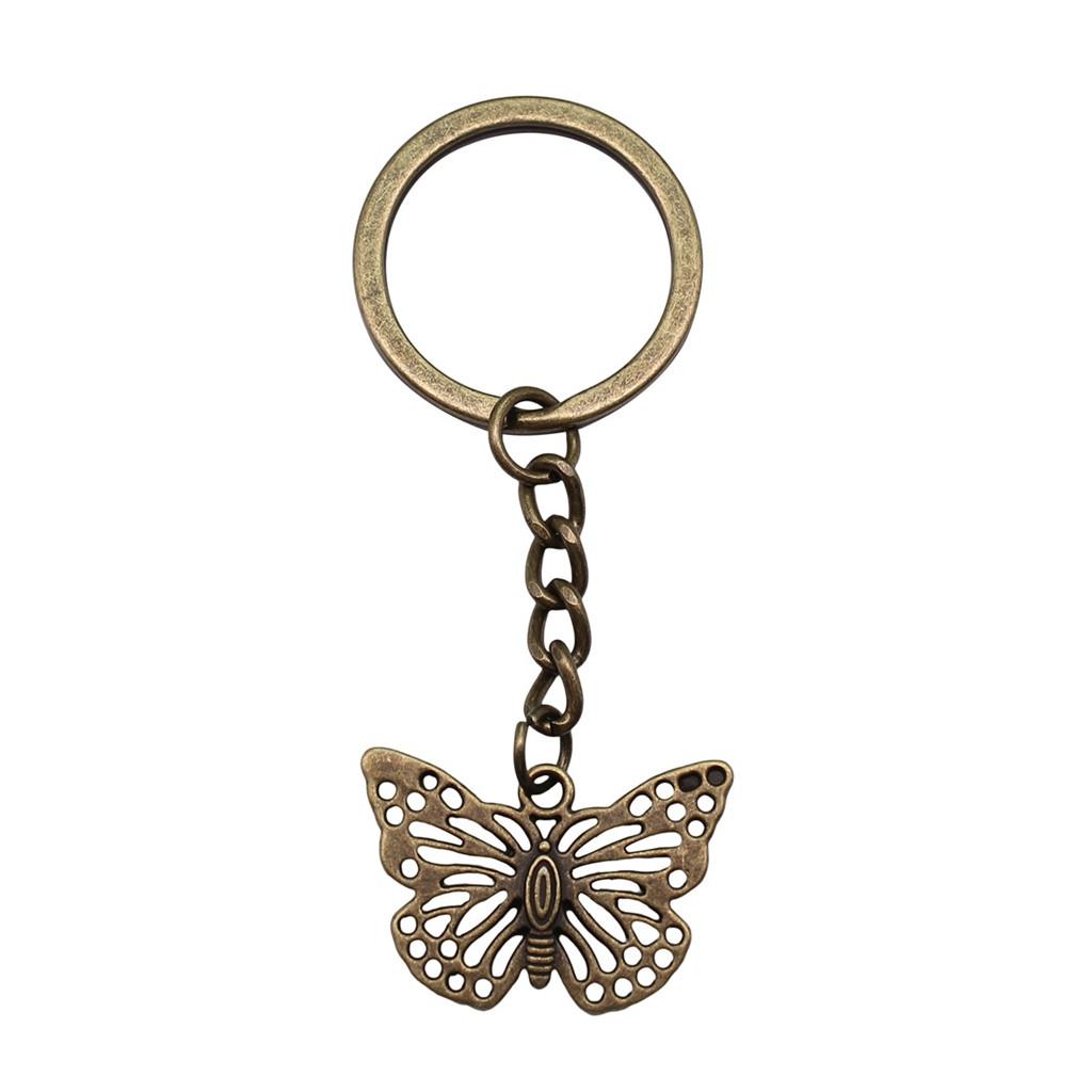 Breloc cu Charm Libelulă și Albină Pandantive Fluture Inel pentru Chei Inel de 28mm
