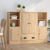 Exclusive House - 3 Pcs Buffets Sonoma Oak Engineered Wood
