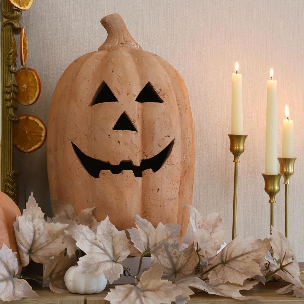 Fall Decor - Halloween Decorations - Pumpkin Outdoor Indoor - Cute Halloween Table Festival Decoration For Home Porch Front Door Mantel