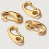 Stainless Steel D-Shaped Lobster Clasps Hooks Connectors for Bracelet Necklace Jewelry Making Sipplies Spring Carabiner Keychain