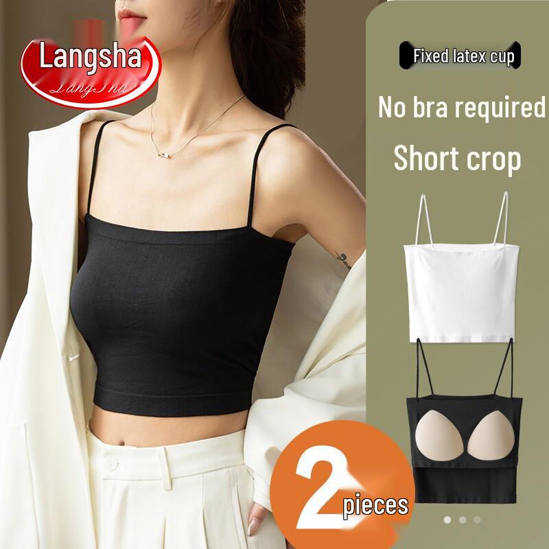 Langsasa Women's Seamless Padded Camisole Top