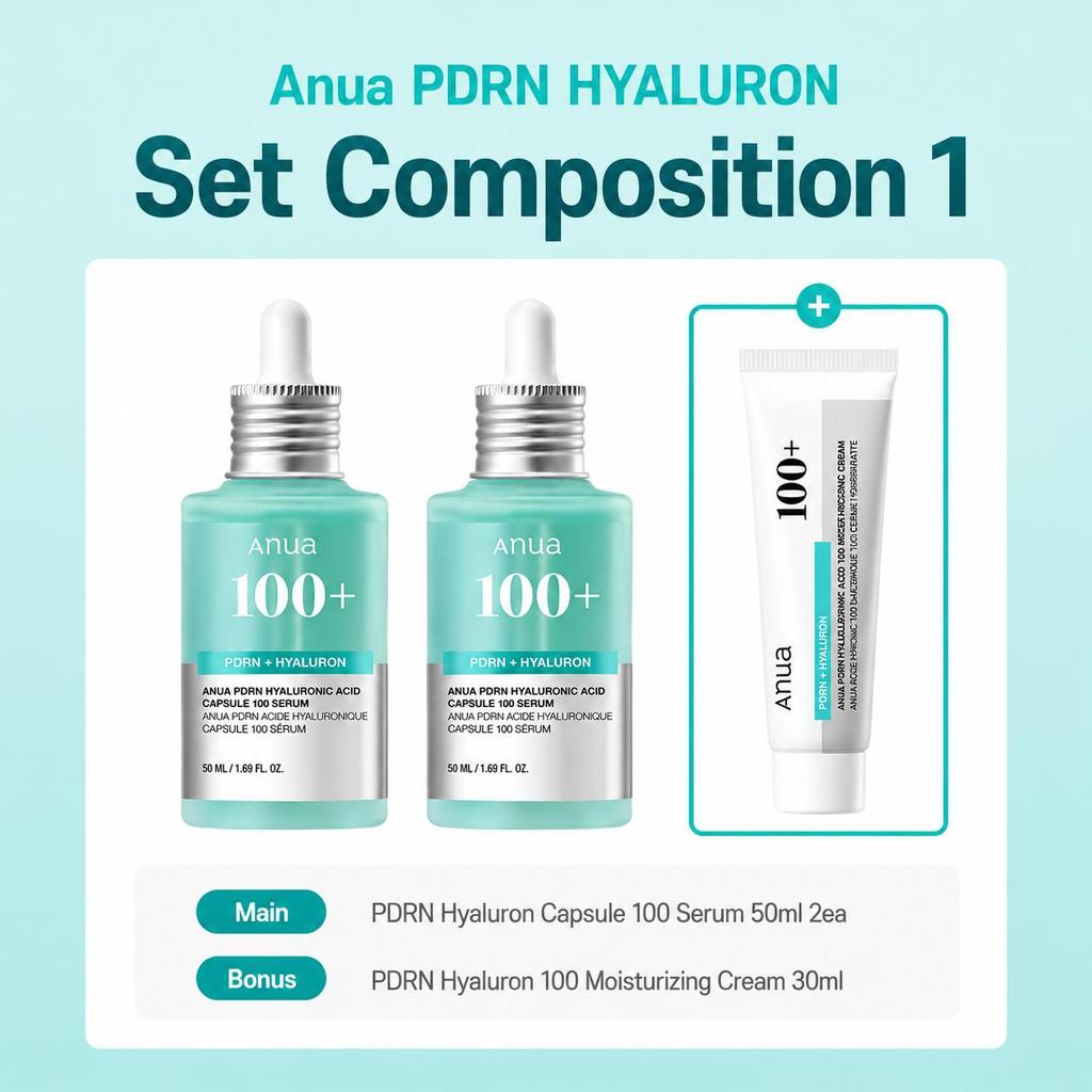 [Anua] PDRN Hyaluronic Acid Capsule Serum Multi-Pack (2ea / 3ea Full Set) - Intensive Elasticity & Deep Hydration Boost