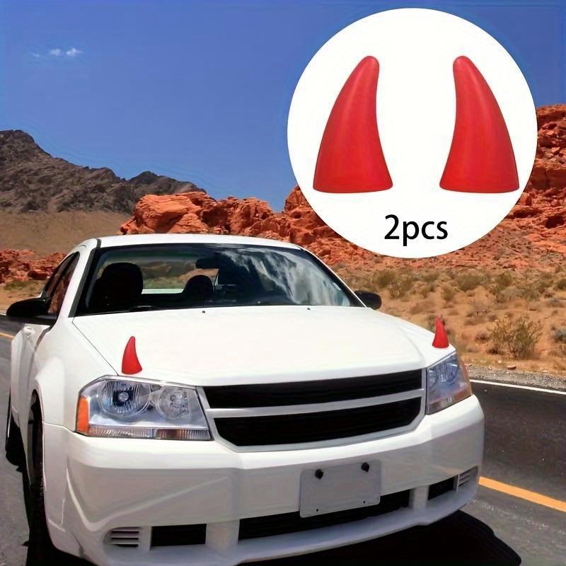 Two Eye-catching Devil Horns with Roof Decorations Suitable for Car Tricycles and Four-wheelers To Enhance Your Vehicle Style
