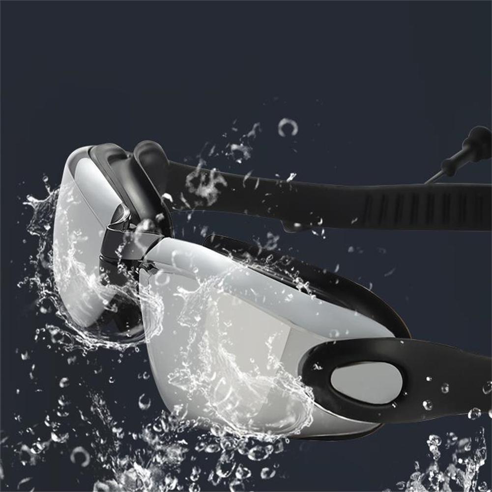 Silikon Taucherbrille Professionell Wasserdicht Anti-Beschlag Anti-UV Schwimmbrille Mit Ohrstöpseln Schwimm Brillen