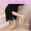 Trendy Thick Soled Fuzzy Slippers For Women Stylish Casual Fashionable Indoor Outdoor Use