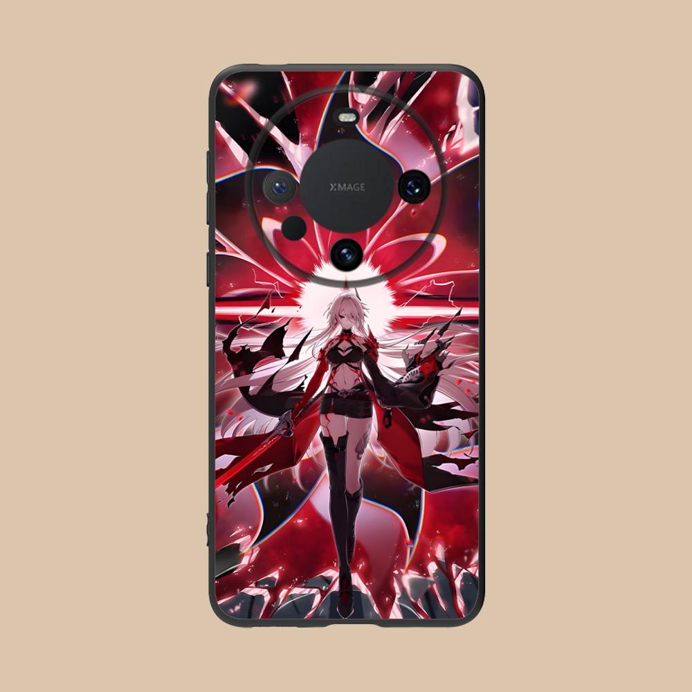 HSR Acheron Matte TPU Mobile Phone Case for Huawei Mate 60 50 40 30 20 10 Pro Plus Lite E 5G Colorful Printing Cover