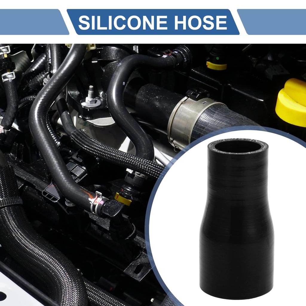 X AUTOHAUX Black Length 100mm Inner Diameter 45-32mm Silicone Hose