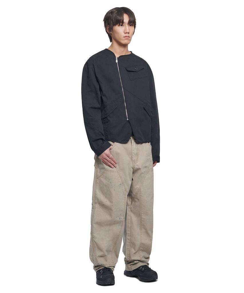 Nomaenyueol Painted Double Knee Pants - Washed Beige