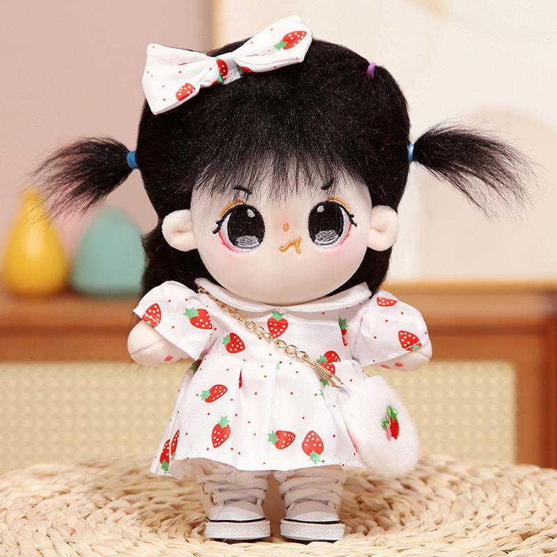 20cm Cotton Doll Plush Doll Girl Celebrity Doll Gift for Girls with Clothes and Bags