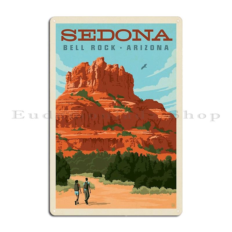 Sedona Vintage Travel Poster Southwest Serenity Unveiled Arizona Metal Plaque Iron Mural Club Bar Customize Tin Sign Poster