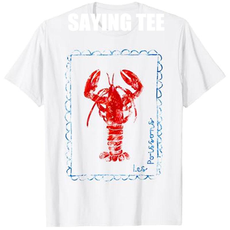 

Vintage Red Lobster TShirt Lobster Lover Gifts Seafood Festival Apparel Y2k Design Crawfish Lover Graphic Outfit Novelty Gift S