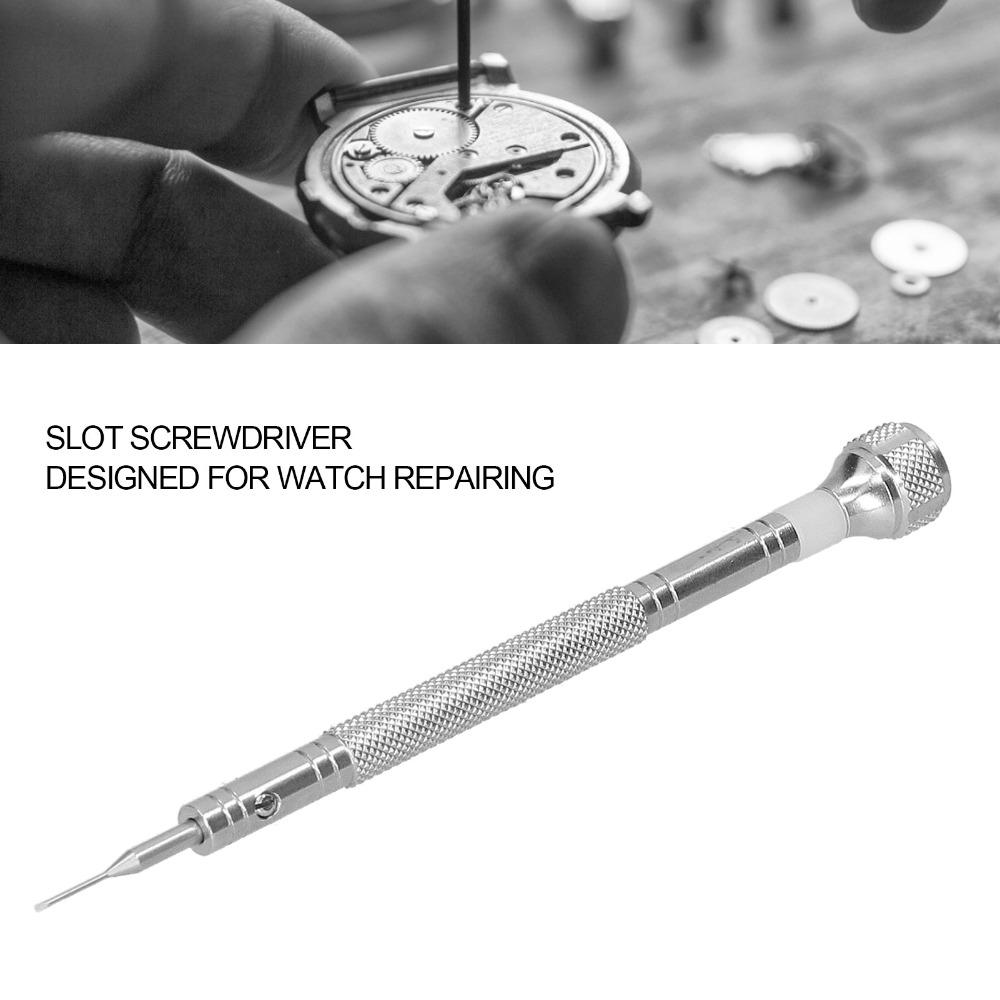 8 Sizes Watch Screwdriver Knurled Handle Design Slot Screwdriver  Professional Repair