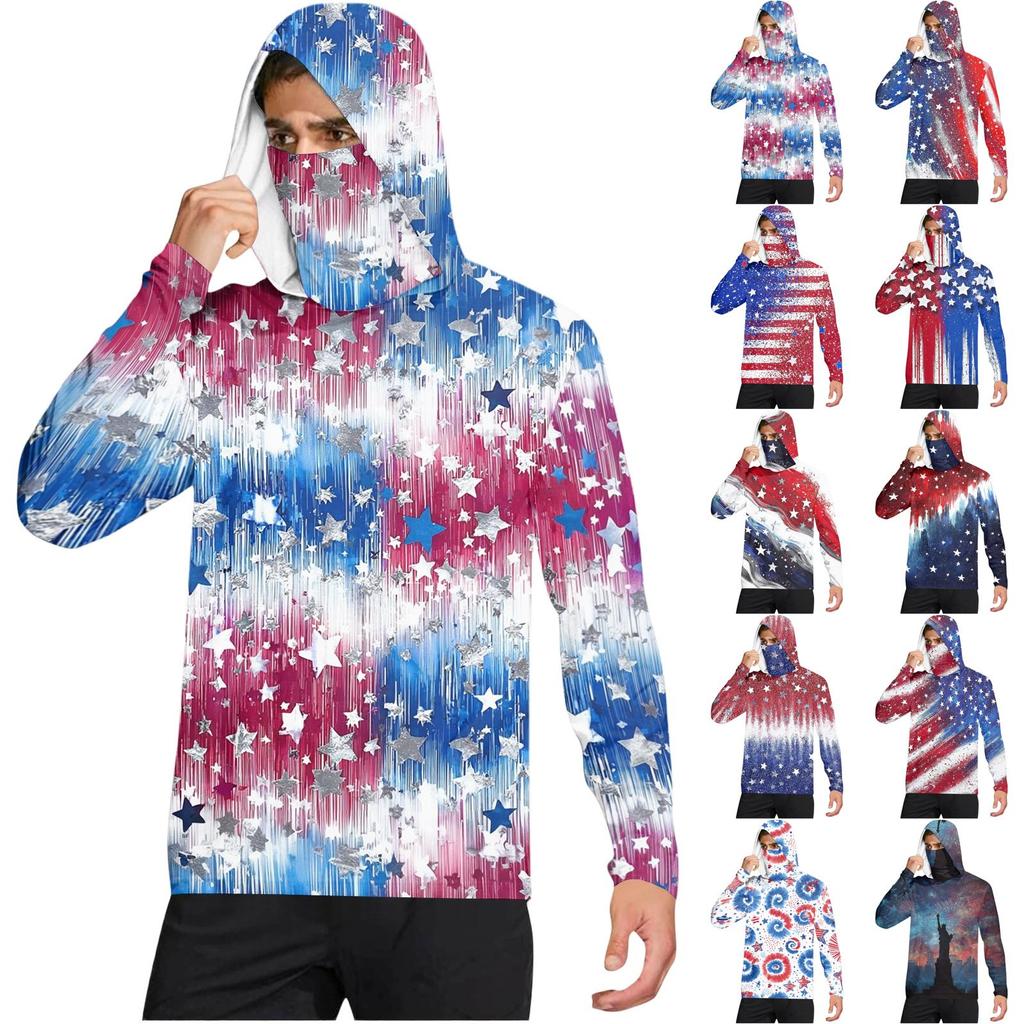 Men's Casual Hooded Long Sleeve Sunscreen Top