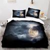 Starry Sky Galaxy Duvet Cover Natural Scenery Bedding Set Microfiber Aurora Comforter Cover King Size For Kids Adult Room Decor