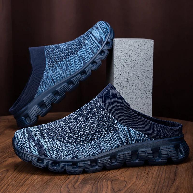 Men Slippers Summer Breathable Home Indoor Slippers Men Thick Bottom Slides Fashion Couple Walking Shoes Zapatos Para Hombre