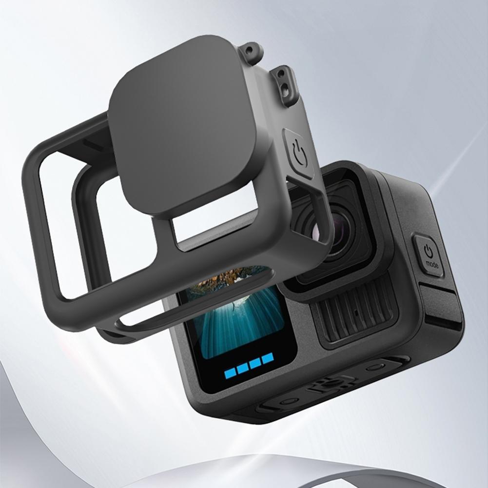 Silicone Case with Lens Cover & Lanyard Soft Sleeve Anti-Scratch Protective Housing Camera Protector for GoPro 13 Accessories