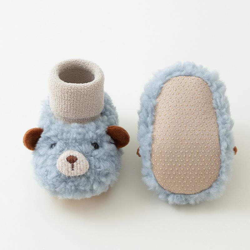 Autumn and Winter Baby Shoes Toddler Shoes Non-slip Soft Sole Shoes Socks Indoor Baby Shoes Cartoon Cotton Shoes