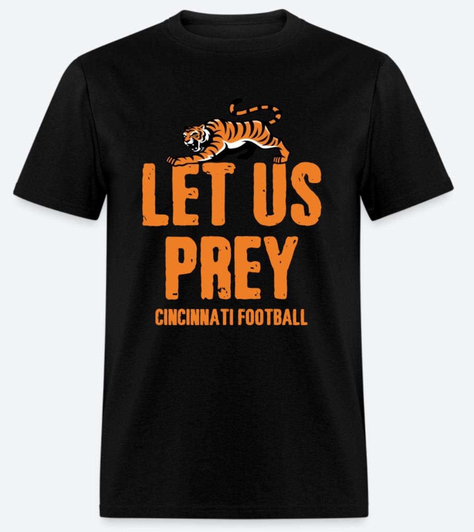 Let Us Prey T-Shirt Design - Black Shirt with Orange Print - Every Sunday 4XL