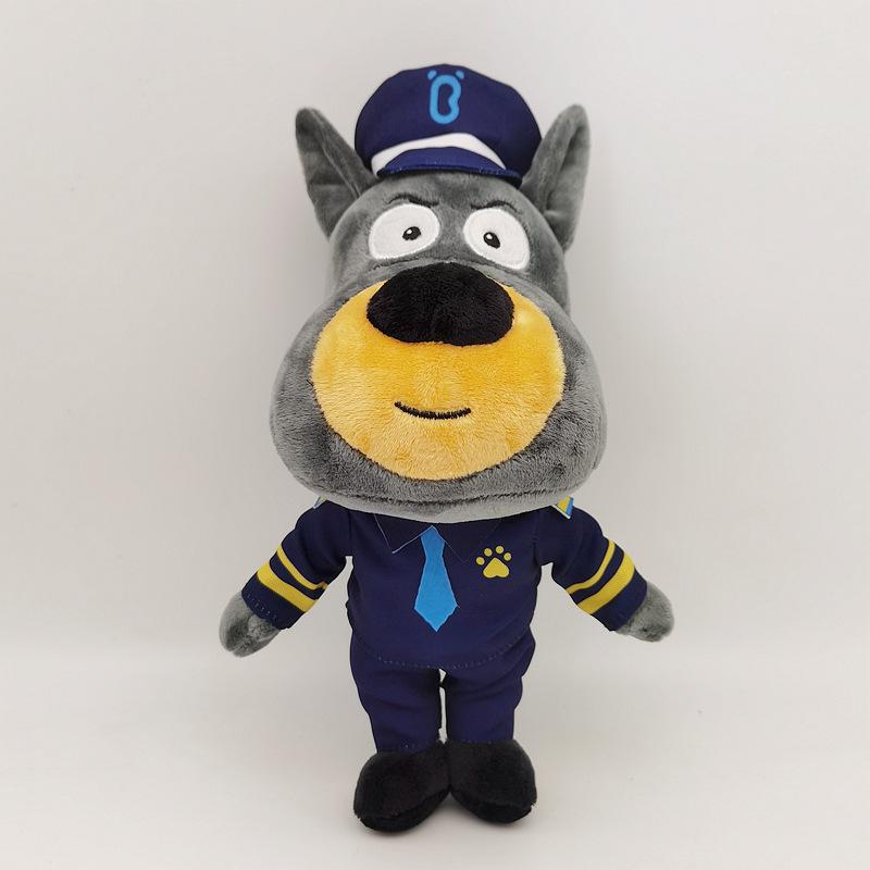 Sheriff Labrador Dog Plush Toy Security Sergeant Labrador Wolf Dog Cartoon Doll Boys Girls Soft Stuffed Toys Children Gift